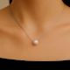 Handcrafted Minimal 925 Sterling Silver Chain with Pearl Pendant